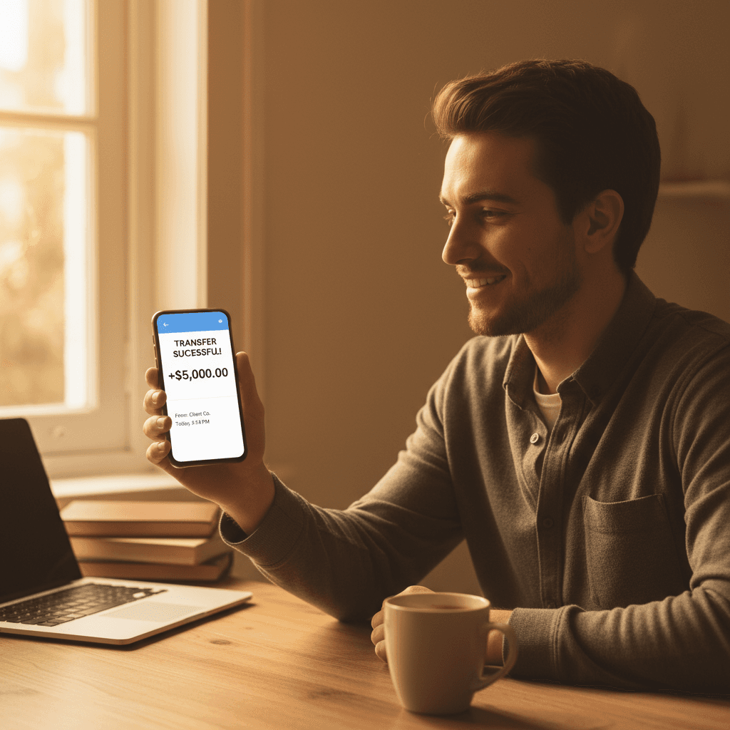 Content creator receiving callme payout notification