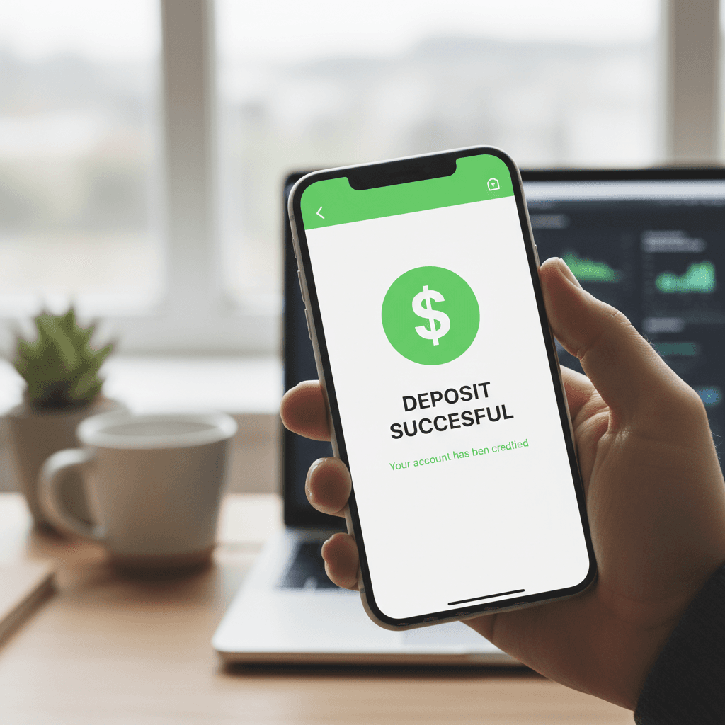 Mobile notification showing instant payout confirmation